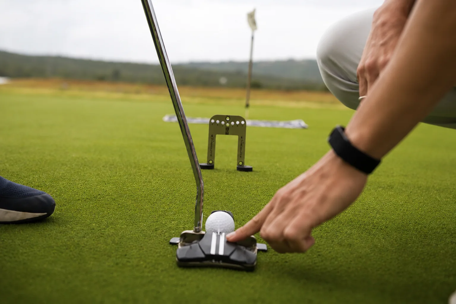 Ejercicio de alineación y dirección del putt